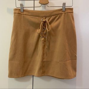 Nasty gal vegan suede skirt